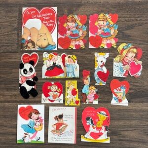 Vintage 60’s Valentine's Day Cards Baby Kids Lot of 14
